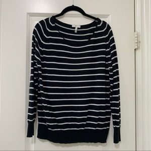 [Sold Joie Black & White Striped Sweater Size S